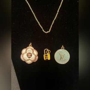 Upcycled Charms with gold toned chain